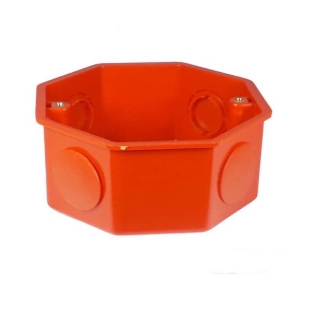 Orange PVC Electrical Octagon Junction Box