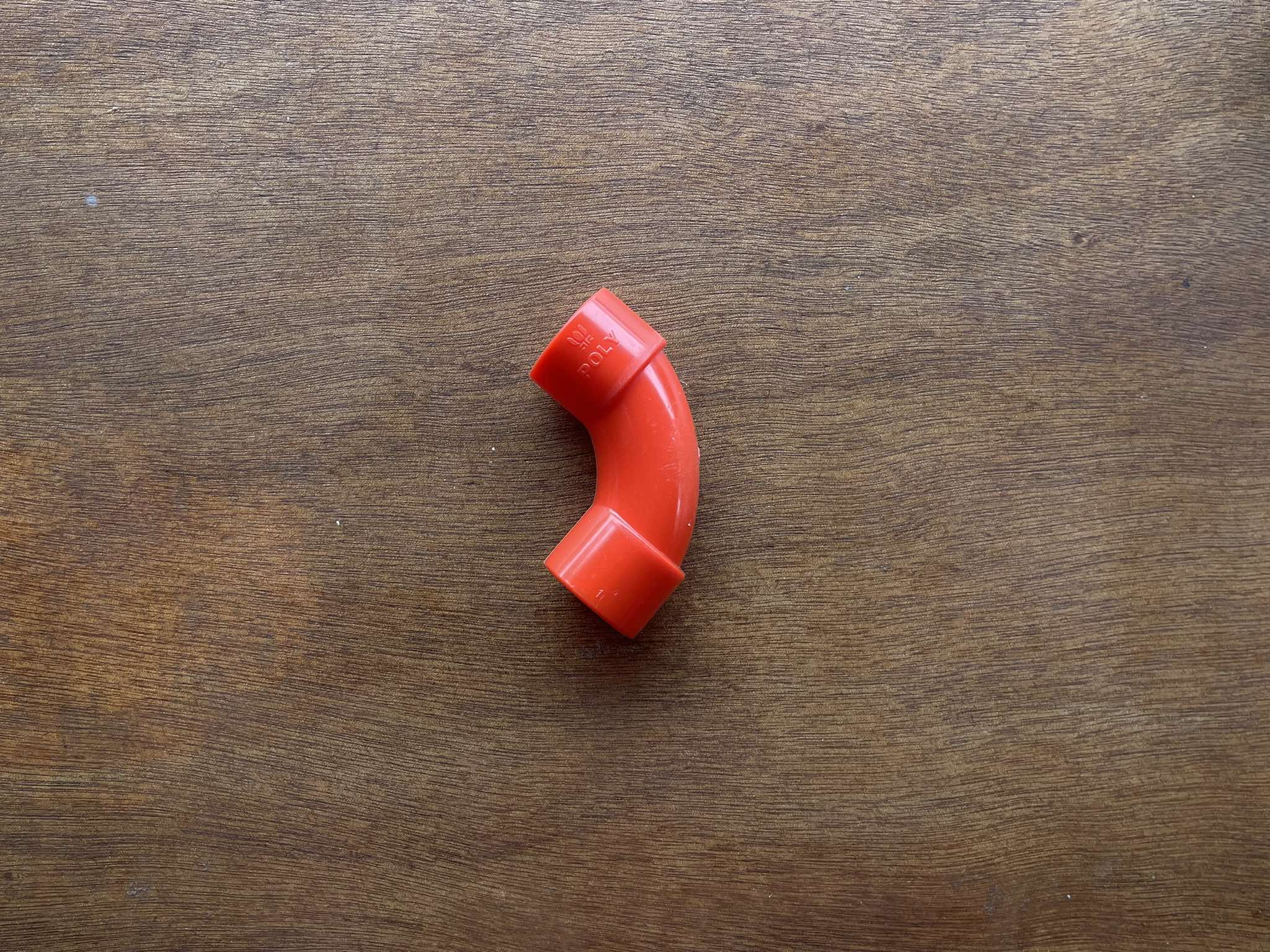 Poly Electrical PVC Short Elbow (Orange Conduit Elbow 90 degrees)